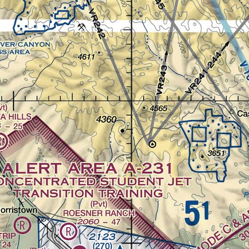 FAA VFR chart of White Picacho, AZ