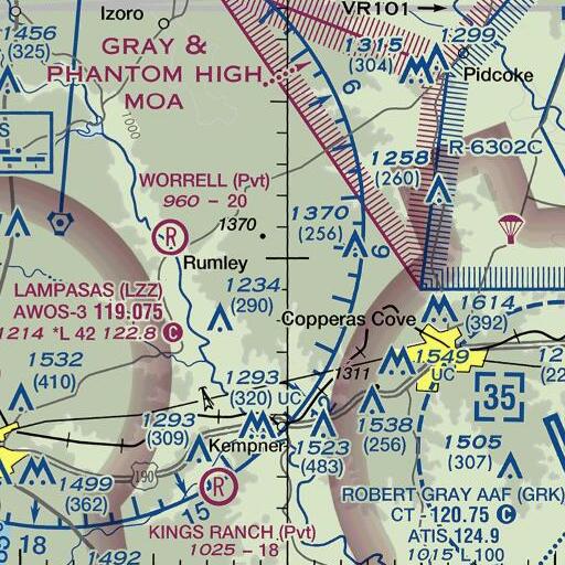 FAA VFR chart of Picnic Spring, TX