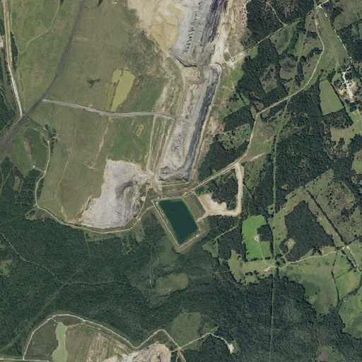 Aerial imagery of Polecat Creek, TX
