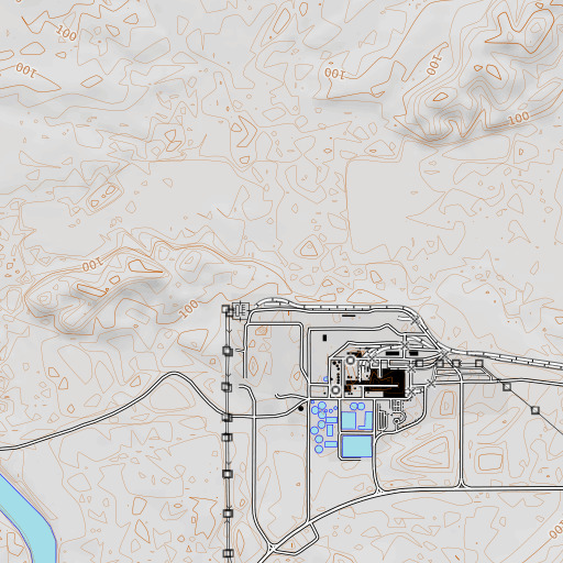 OpenTopoMap map of Lower Bridge (historical), AL