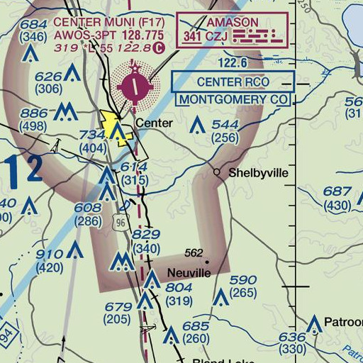 FAA VFR chart of Porter Creek, TX