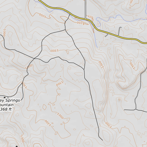 OpenTopoMap map of Quail Ridge, TX