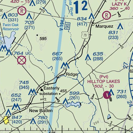 FAA VFR chart of Ridge, TX