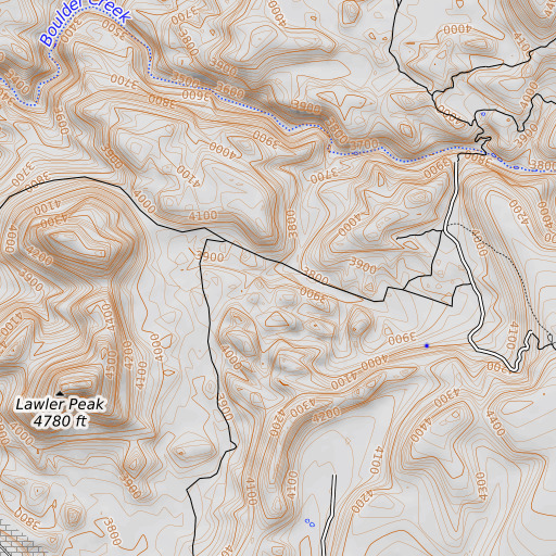 OpenTopoMap map of White Spring, AZ