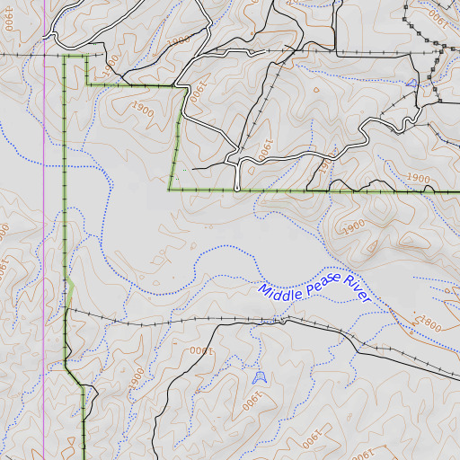 OpenTopoMap map of Samson Windmill, TX