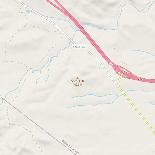 OpenStreetMap map of Sotol Hill, TX