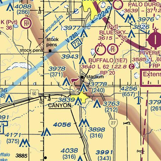 FAA VFR chart of Spring Draw, TX