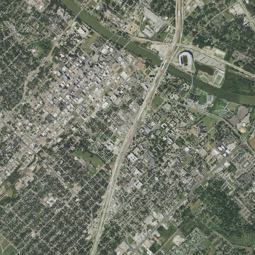 Aerial imagery of Sul Ross School, TX
