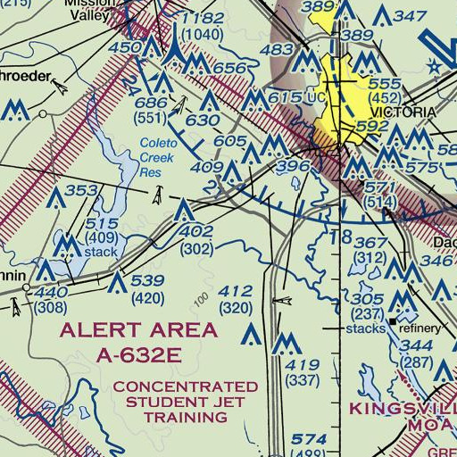 FAA VFR chart of Terrell Lake, TX