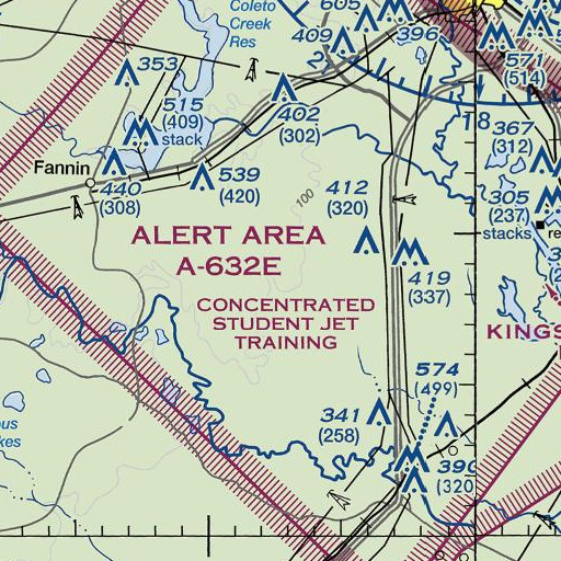 FAA VFR chart of Terrell Ranch, TX