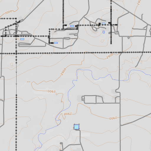 OpenTopoMap map of Threemile Draw, TX