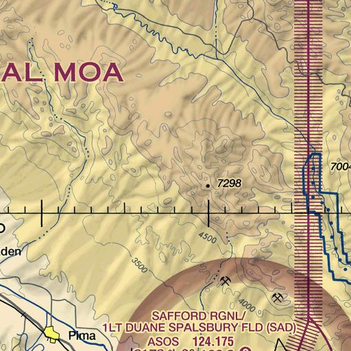 FAA VFR chart of Big Spring, AZ