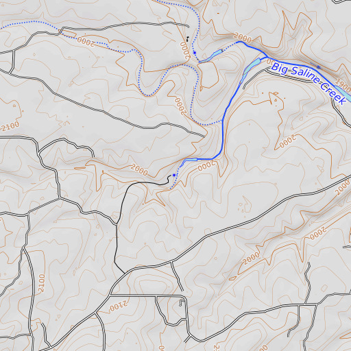 OpenTopoMap map of Walton Spring, TX