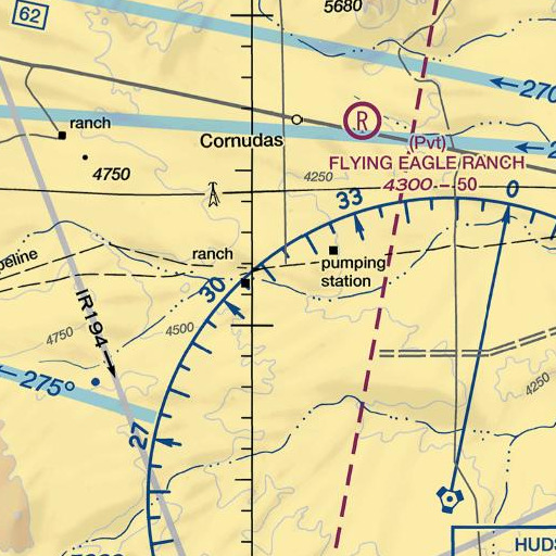 FAA VFR chart of Well Number Five, TX
