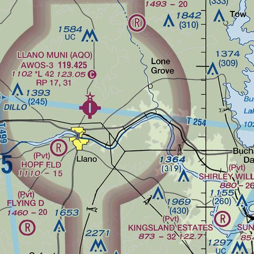 FAA VFR chart of Wrights Creek, TX
