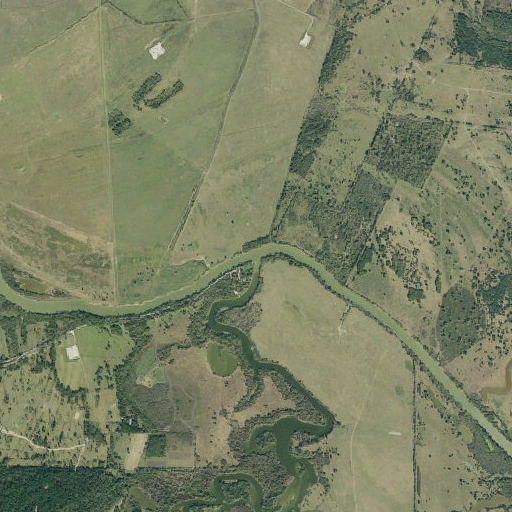 Aerial imagery of Bedias Creek, TX