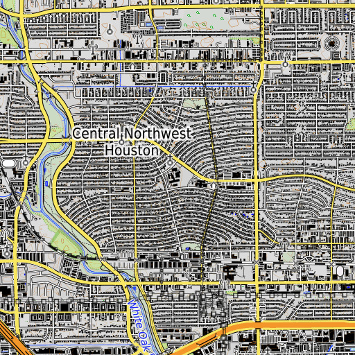 OpenTopoMap map of Black Junior High School, TX