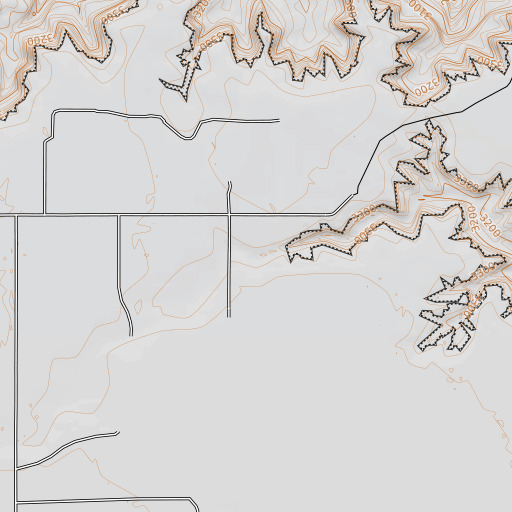 OpenTopoMap map of Happy Draw, TX