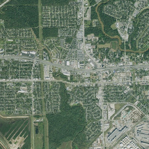 Aerial imagery of Harris School, TX