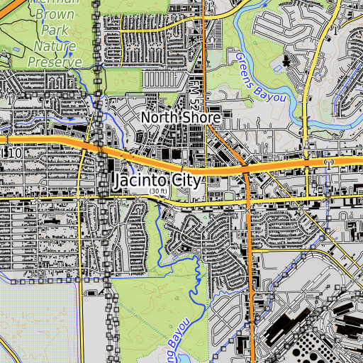 OpenTopoMap map of Harris School, TX
