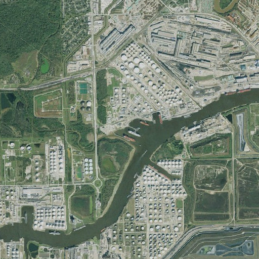Aerial imagery of Hunting Bayou, TX