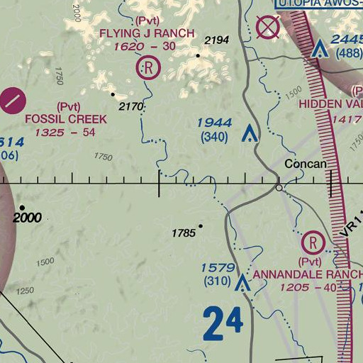 FAA VFR chart of Lightning Bug Hollow, TX