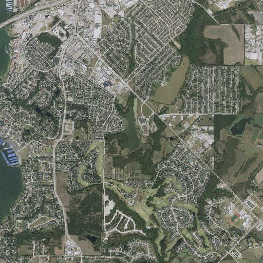 Aerial imagery of Rainbow Lake, TX