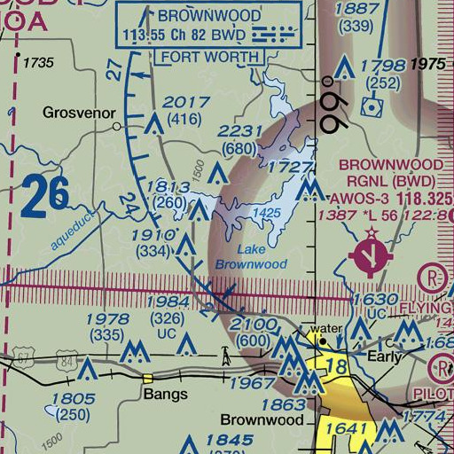 FAA VFR chart of Rocky Creek, TX