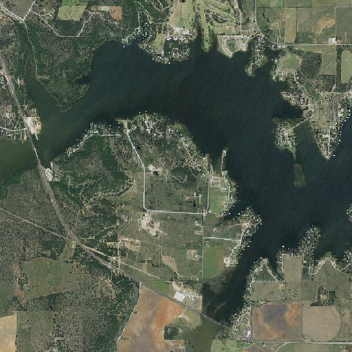 Aerial imagery of Round Mountain, TX