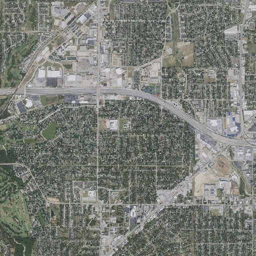 Aerial imagery of Snow Heights School, TX