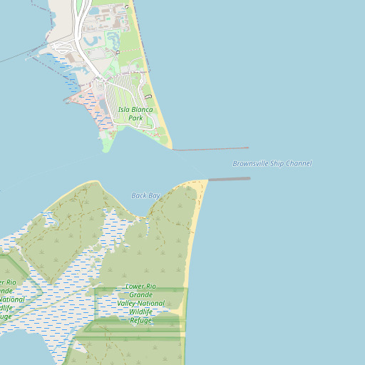 OpenStreetMap map of South Jetty, TX