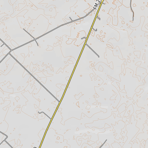OpenTopoMap map of Rough Edge School (historical), TX