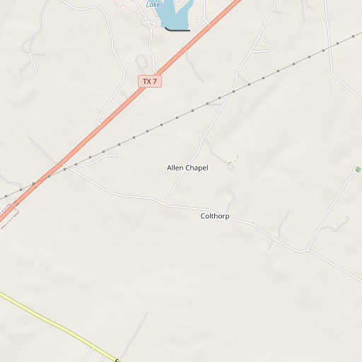 OpenStreetMap map of Rosenwald School Historical Marker, TX