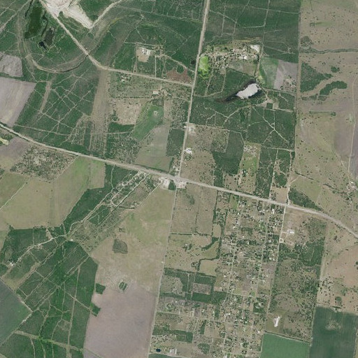 Aerial imagery of Bluntzer, TX