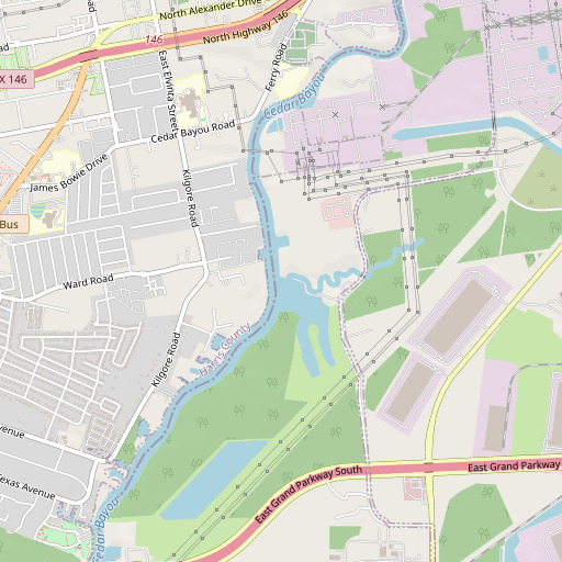 OpenStreetMap map of Sutton Gully, TX