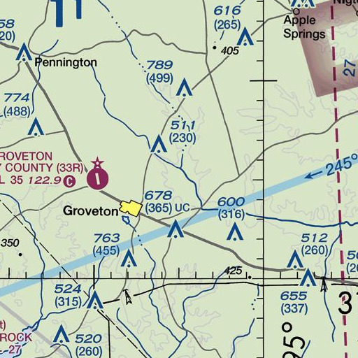 FAA VFR chart of Kemper Creek, TX