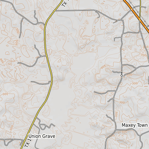 OpenTopoMap map of Venado Creek, TX