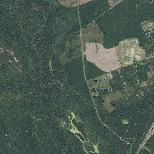 Aerial imagery of Yellow Bluff, TX