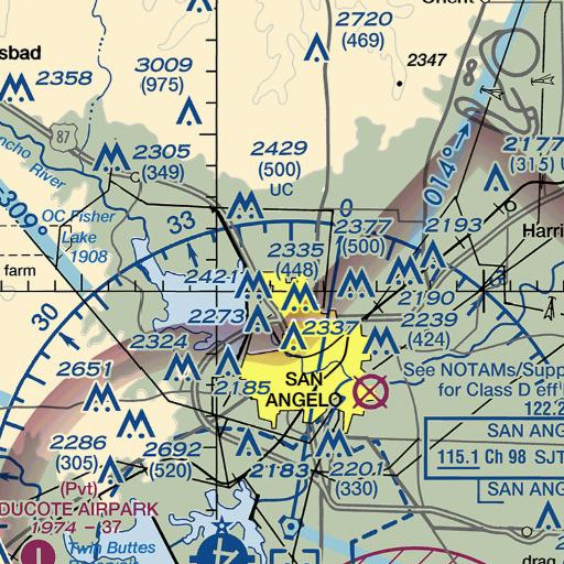 FAA VFR chart of Lake View Stadium, TX