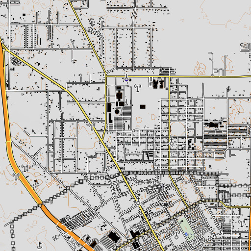 OpenTopoMap map of Lake View Stadium, TX