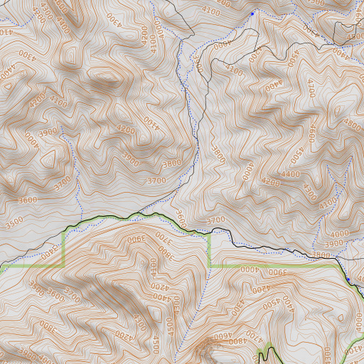 OpenTopoMap map of Willow Spring, AZ