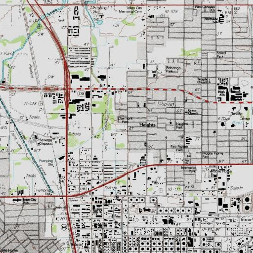 USGS 24K topo map of Clairmont Park, TX