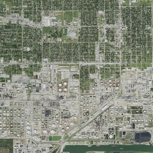 Aerial imagery of Trahan Park, TX