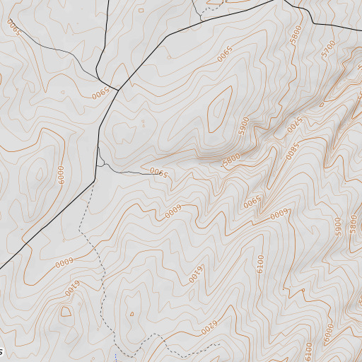 OpenTopoMap map of Willow Spring, AZ