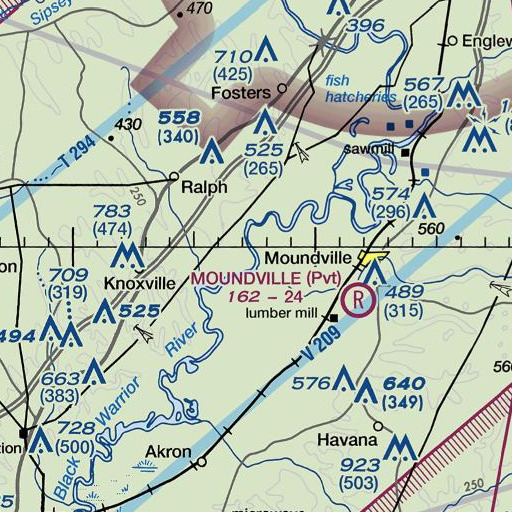FAA VFR chart of Hazzards Bar, AL