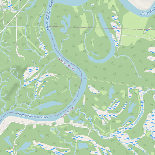 OpenStreetMap map of Hazzards Bar, AL
