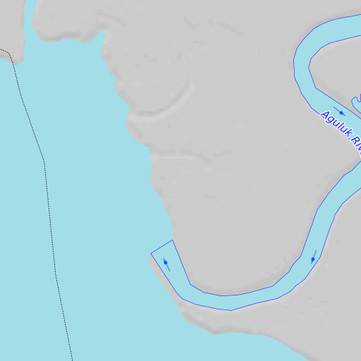 OpenTopoMap map of Akulik River, AK