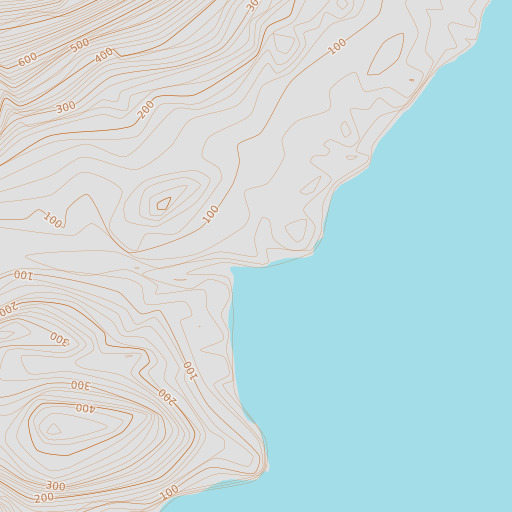 OpenTopoMap map of Bear Creek, AK