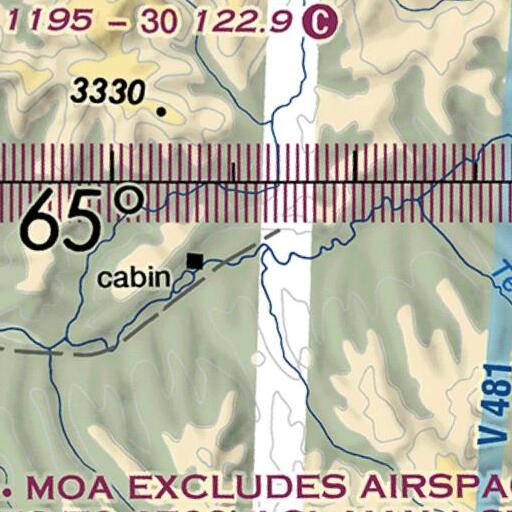 FAA VFR chart of Blackshell Creek, AK
