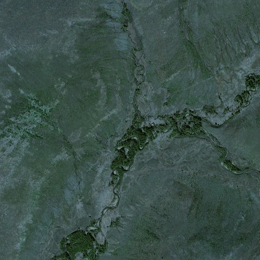 Aerial imagery of Boulder Creek, AK